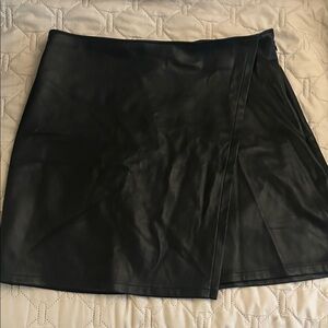 Hollister Black Mini Skirt leather style